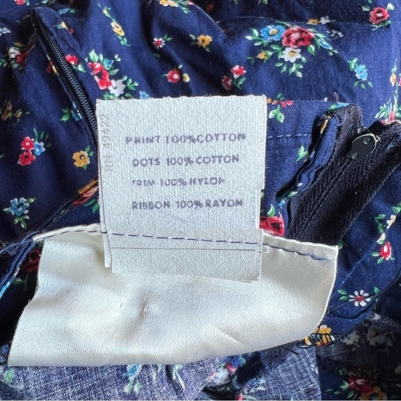 RARE 1970's Gunnies Sax Skirt with Lace Detail, Hippie Bohemian Youth Size 5 - Picture 9 of 10